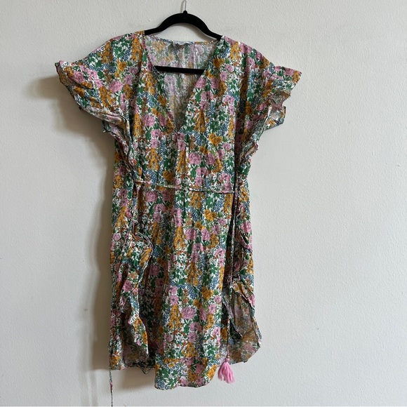 J. Crew Side-ruffle Tunic Liberty Mini Floral Walk size XSmall - Picture 2 of 3